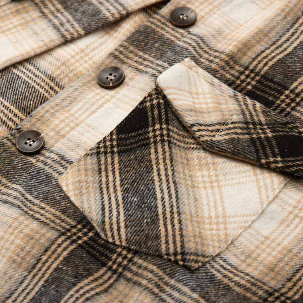 Plaid Long Cardigan Shirt Jacket