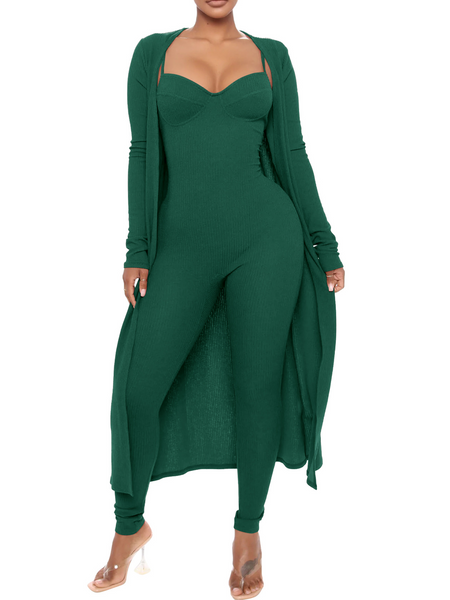 Jumpsuit with Loose Long-Sleeved Jacket