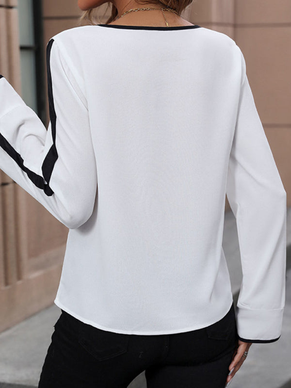 Lace-Up Bow Tie Shirt