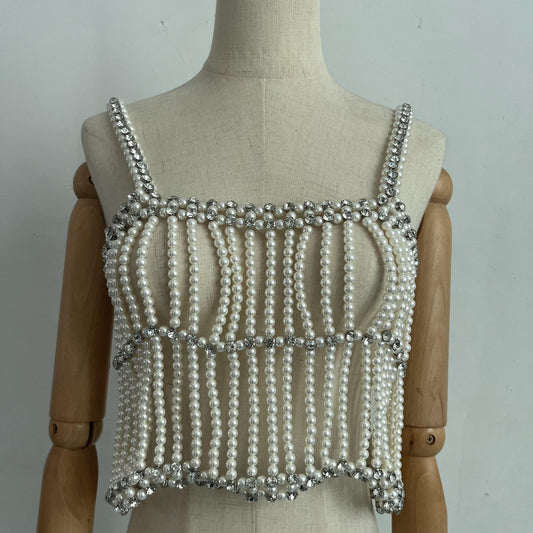 Diamonds & Pearls Sleeveless Vest
