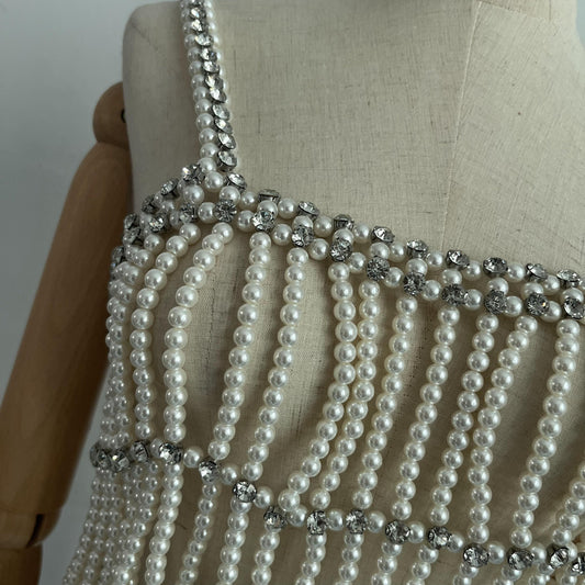 Diamonds & Pearls Sleeveless Vest