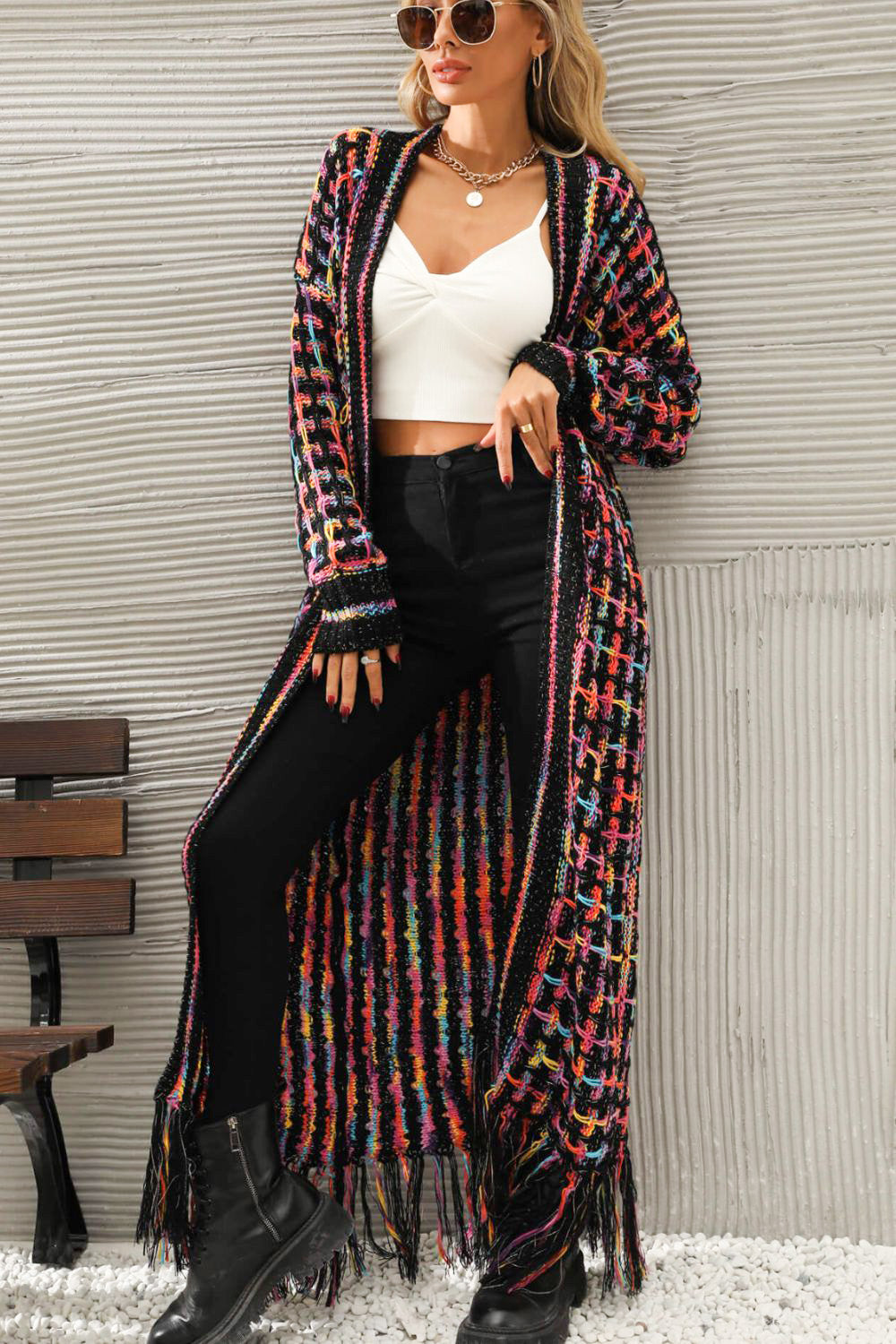 Fringe Hem Cardigan