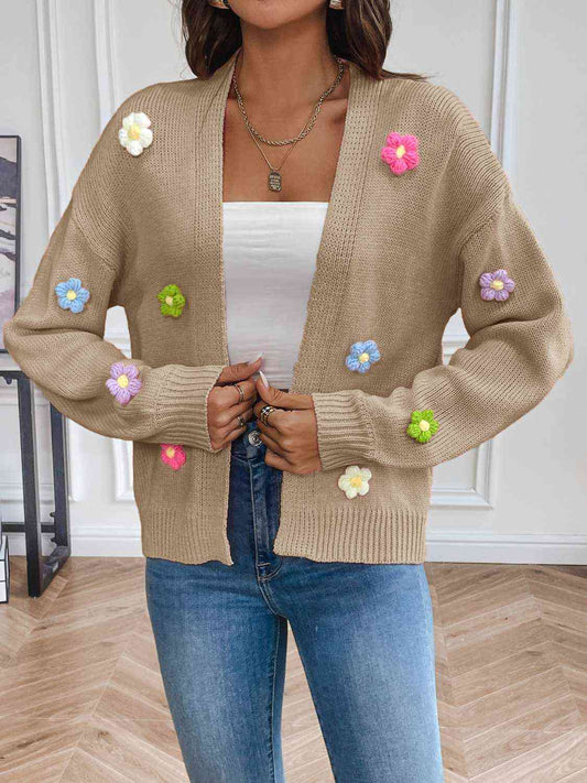 women's floral cardigan