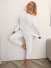 Sleeve Sweater and Knit Pants Set
