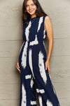 Printed Navy Jumpsuit